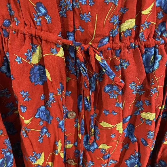 Free People Flower Fields Dress. XL. NWT. Burgundy. Floral. Long sleeve. - Picture 6 of 9